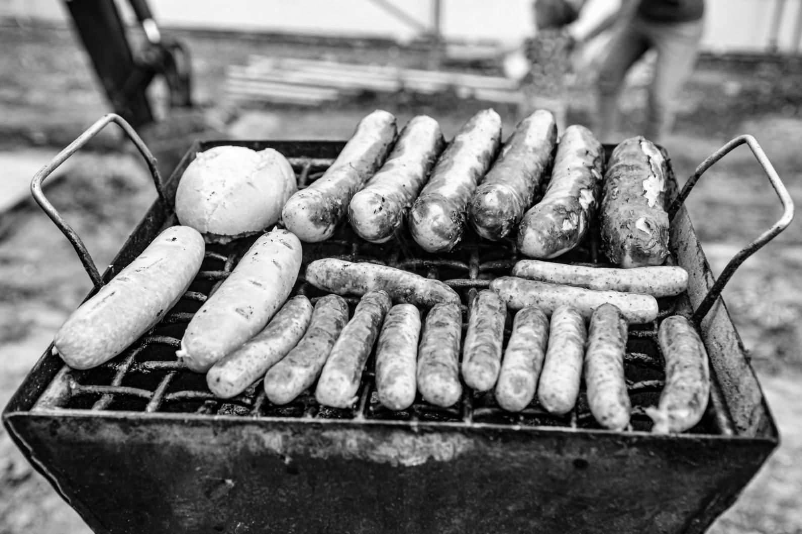 調理中の食材のクローズアップ